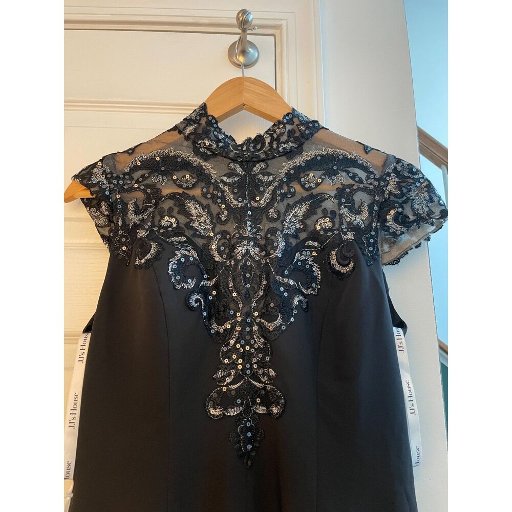 JJs House Black Embellished Midi Dress